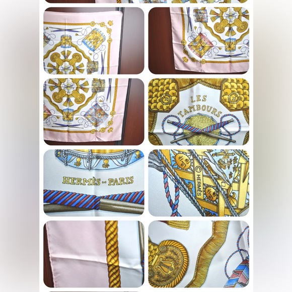 Hermes silk scarf 90cm 35-35 - Picture 7 of 10